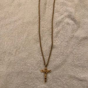 14K Gold Cross Necklace/Chain